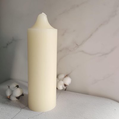 Широкая свеча 25 см (150 часов), cream 0783 фото