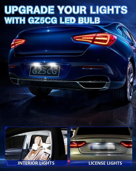Світлодіодні лампи SV8.5 Festoon Bulbs 3014 45 SMD 39 мм (2шт) T2390 фото
