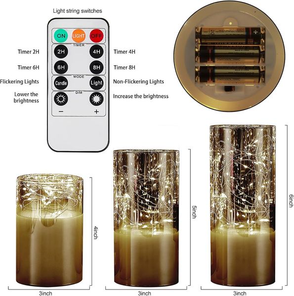 Світлодіодні свічки безполум’яні свічки з дистанційним керуванням 1901 фото