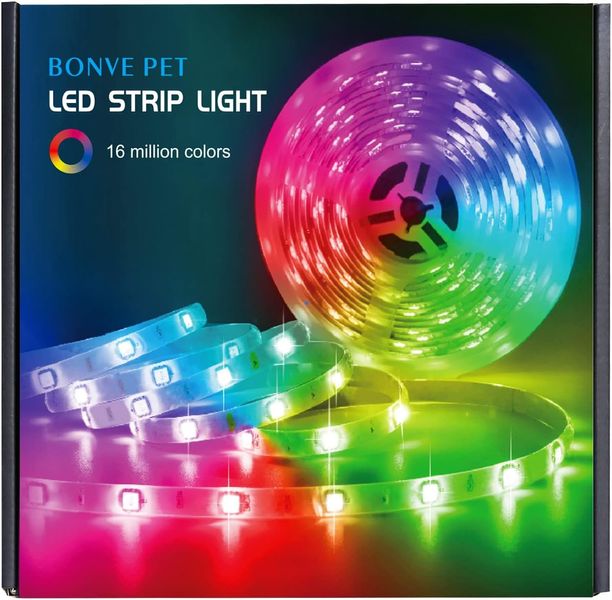 Світлодіодна стрічка Bonve Pet 15M Bluetooth RGB із 40-кнопковим пультом дистанційного керування 1738 фото