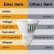 Светодиодные лампы Eslas GU10 3000 К, 6 Вт 600 ЛМ, 10 шт, теплый белый 0559 фото 5