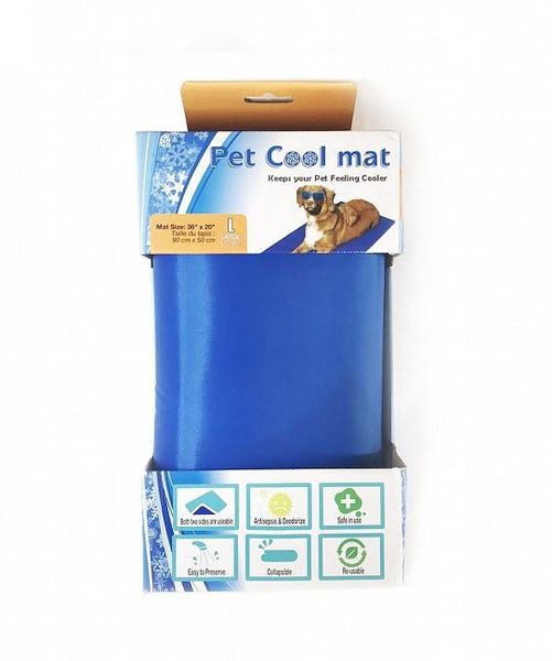 Коврик охлаждающий для собак Pet cool mat размер L синий, 90х50 см 0931 фото