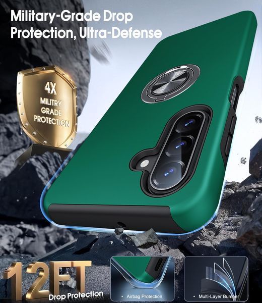 Чохол для Samsung Galaxy A17 5G із захисним склом та тримачем T3625 фото