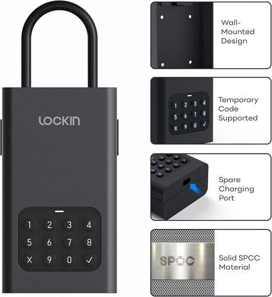 Портативний настінний замок для дверей Lockin Smart Key Safe L1 1799 фото