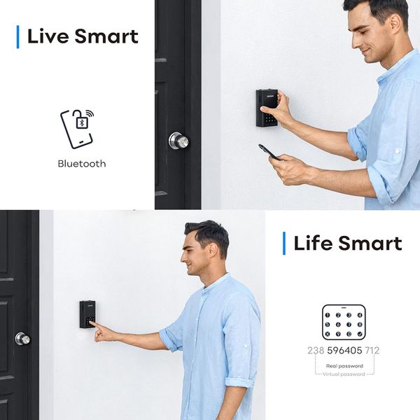 Портативний настінний замок для дверей Lockin Smart Key Safe L1 1799 фото