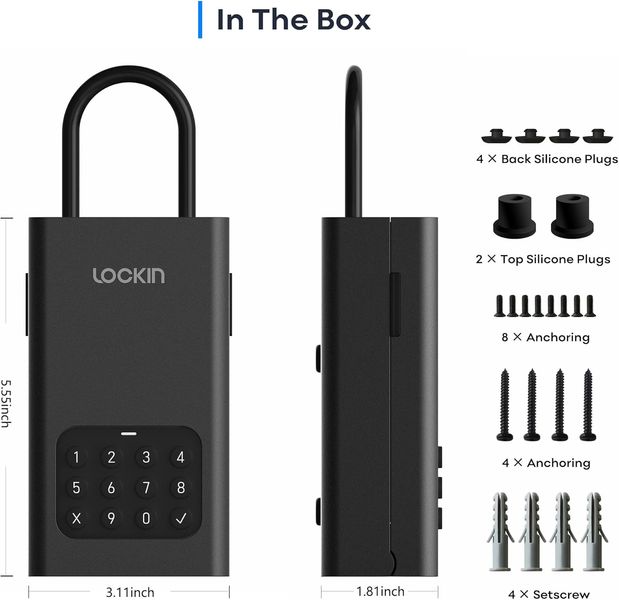 Портативний настінний замок для дверей Lockin Smart Key Safe L1 1799 фото