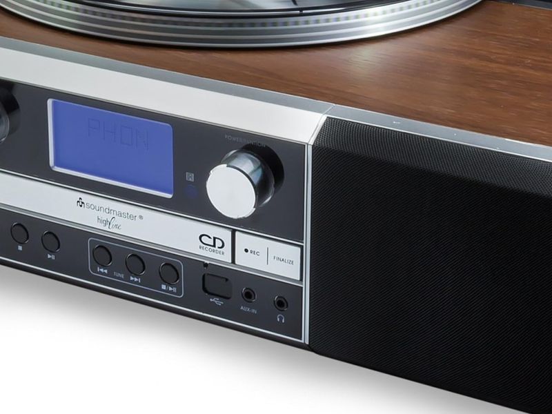 Вініловий програвач Soundmaster PL905, кодуючий, запис дисків, USB-роз’єм, 3,5 мм m054 фото