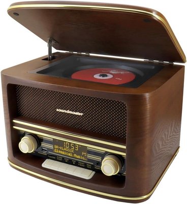 Ностальгічне стерео DAB+FM-радіо Soundmaster NR961 дерев'яний корпус m001 фото