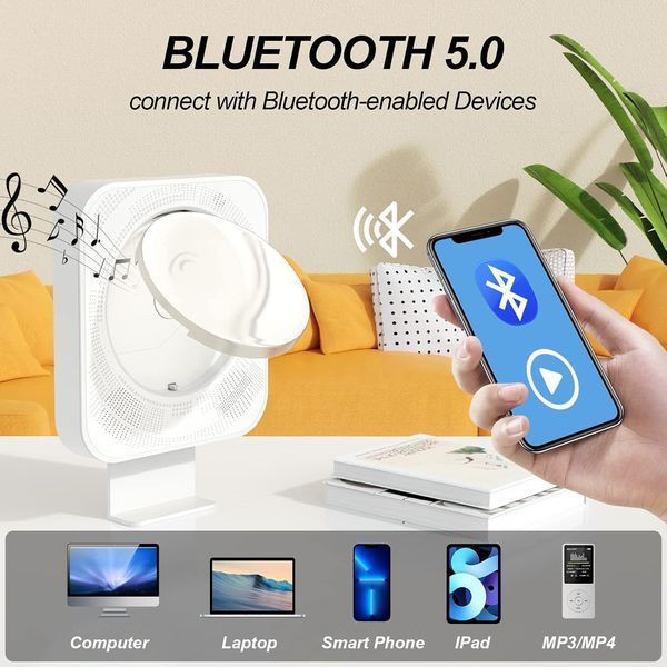 Портативний CD-плеєр з Bluetooth та Hi-Fi динаміком T1050 фото