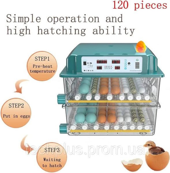 Автоматичний інкубатор для яєць 120 шт. Tduaolgx 0306 фото