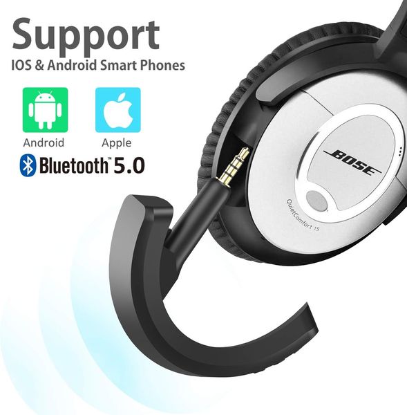 Бездротовий адаптер aptX Bluetooth 5.0 для Bose QuietComfort QC 15 QC 2 з мікрофоном 1619 фото