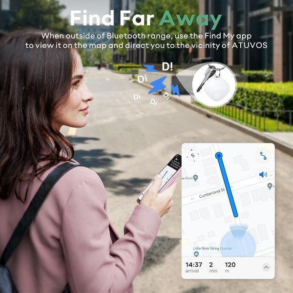 Трекер ATUVOS для багажу для Apple Find My T2553 фото