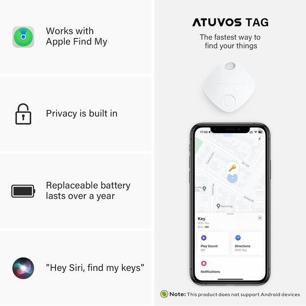 Трекер ATUVOS для багажу для Apple Find My T2553 фото