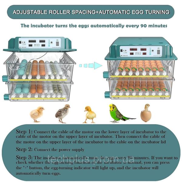 Автоматический инкубатор для яиц 120 шт. Tduaolgx 0306 фото