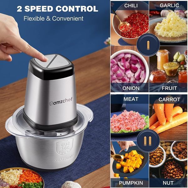 Многофункциональный кухонный измельчитель-мясорубка AMZCHEF &lrm;HC-1229 500 Вт T0406 фото