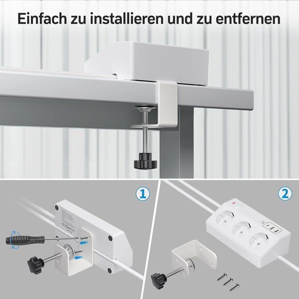 Настільний подовжувач з USB C PD 20 Вт 2 м STGAROT T1841 фото