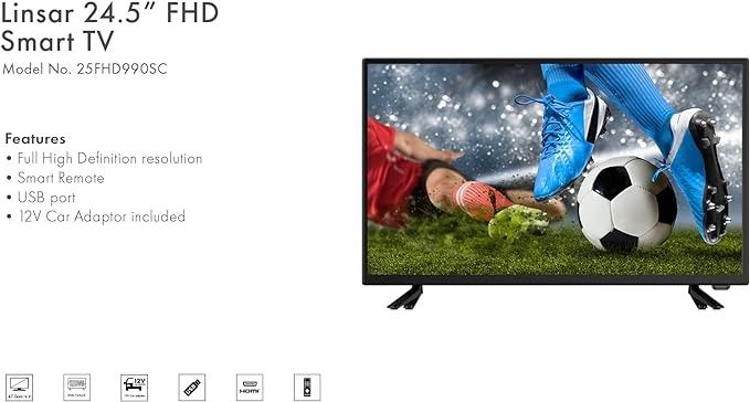 Full HD телевізор 24.5" Linsar 25FHD990SC з тюнером DVB-T2/S2/T/S/C, CI+ 0093 фото