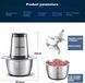 Многофункциональный кухонный измельчитель-мясорубка AMZCHEF &lrm;HC-1229 500 Вт T0406 фото 6