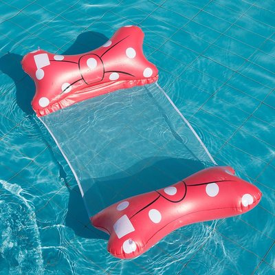Водный надувной гамак (матрас) 145х70см для плавания в бассейне/озере, красный 0934 фото