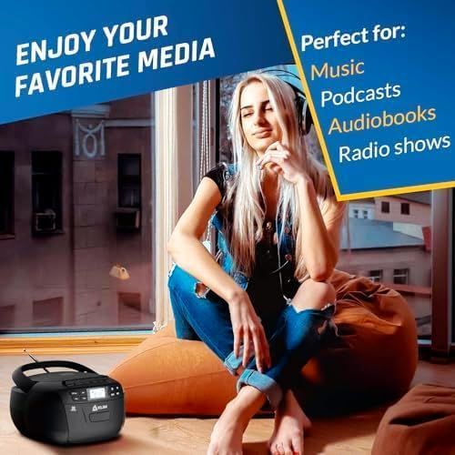 Магнитола CD Cassette Tape Player Bluetooth AM FM Radio M3825 фото