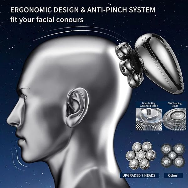 Беспроводная бритва 5-в-1, триммер для волос, электрическая бритва для мужчин 1288 фото