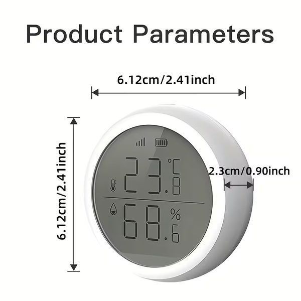 Цифровой Zigbee датчик температуры и влажности с LCD экраном для совместимости с экосистемой Tuya Smart Life T4019 фото