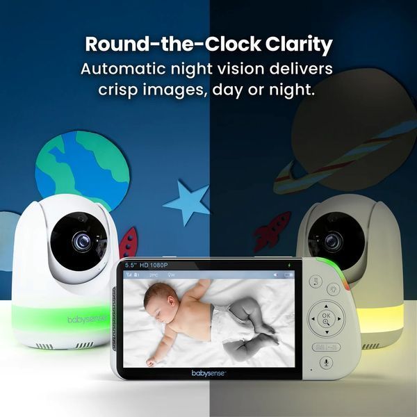 Видеоняня Babysense MaxView 5.5" 1080p Full HD с 2 камерами (Б/У) M3415 фото