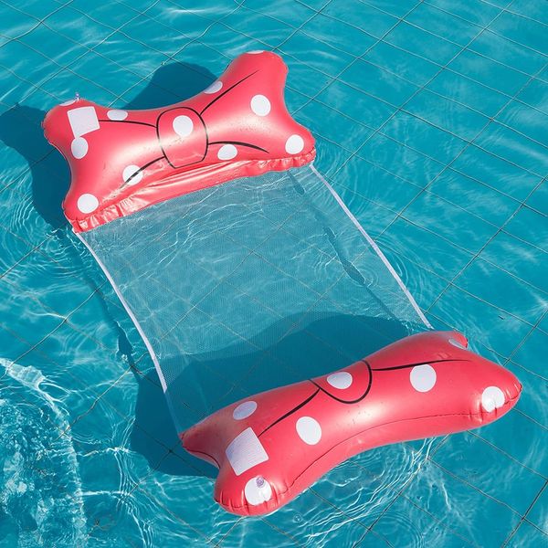 Водний надувний гамак (матрац) 145х70см для плавання в басейні/озері, червоний 0934 фото