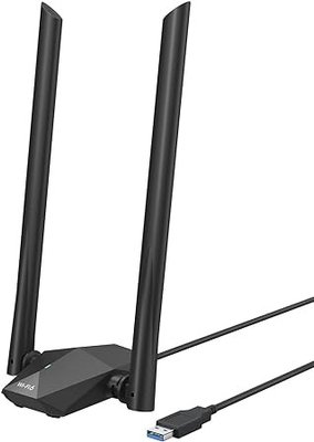 Підсилювач Wifi сигналу BrosTrend Wifi 6 1800 Мбіт/с з двома антенами, чорний 0049 фото