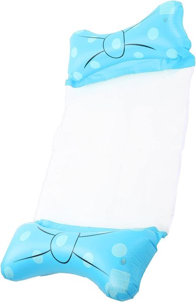 Водний надувний гамак (матрац) 145х70см для плавання в басейні/озері, синій 0934-1 фото