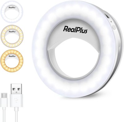 Кольцевой фонарь для селфи RealPlus с 40 светодиодами и 3 режимами 0752 фото