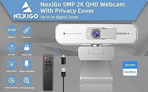 Веб-камера для конференцій NexiGo Zoom N940P 2K, 1080P, 60FPS, 3-Х збільшення, подвійний мікрофон 0337 фото