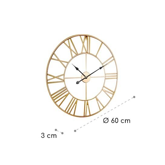 Часы настенные металлические Blumfeldt Queensway 60 см, золото (10039371) 10039371 фото