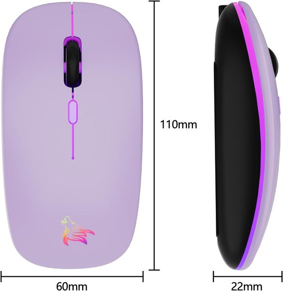 Бездротова перезаряджувана миша з 7 колірною підсвіткою TQQ  1290 фото