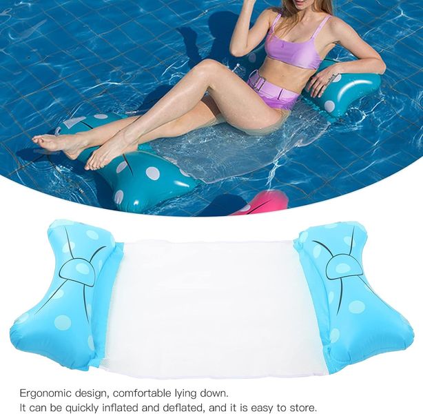 Водний надувний гамак (матрац) 145х70см для плавання в басейні/озері, синій 0934-1 фото