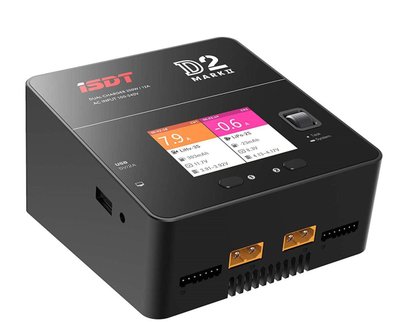 Зарядное устройство ISDT D2 Mark 2 LiPo Battery Balance Charger, Dual 200W 12A AC/DC Channel Output Charger 0096 фото