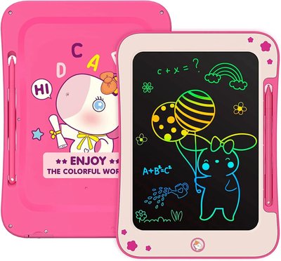 Детский графический планшет Magic Board 8,5" для рисования с рисунком, розовый 1535 фото