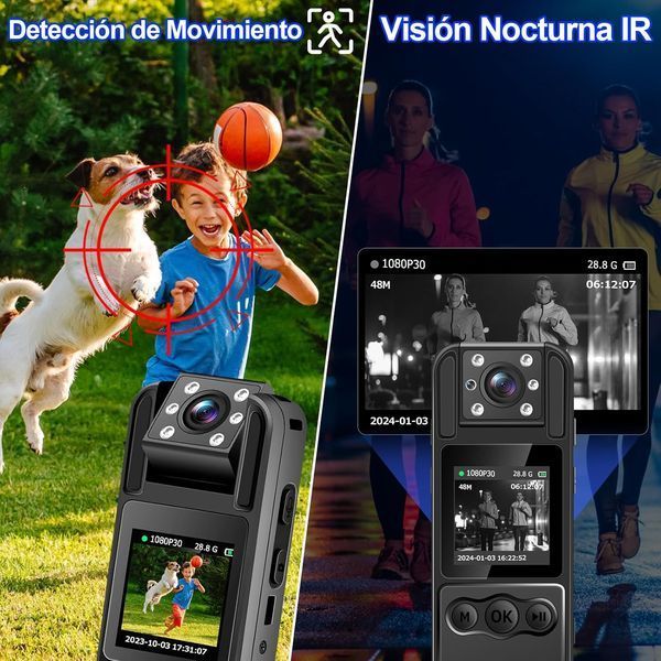 Портативна нагрудна камера SecuraLen FZ-82 1080P Black M2903 фото