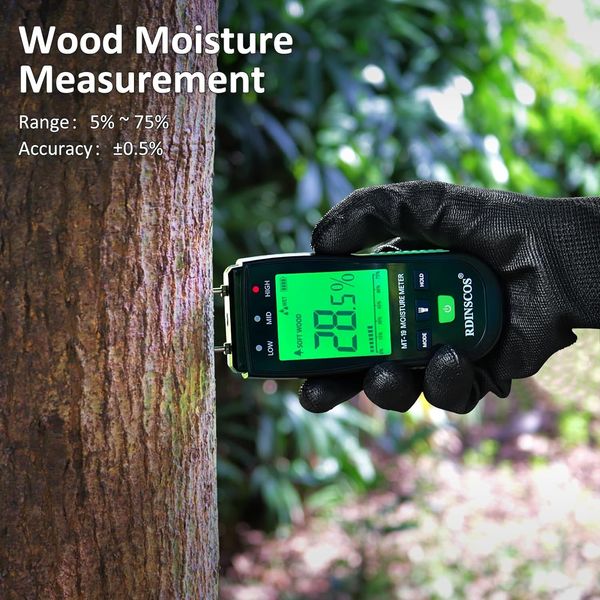 Измеритель влаги штифтового типа RDINSCOS, тестер влаги древесины 1139 фото