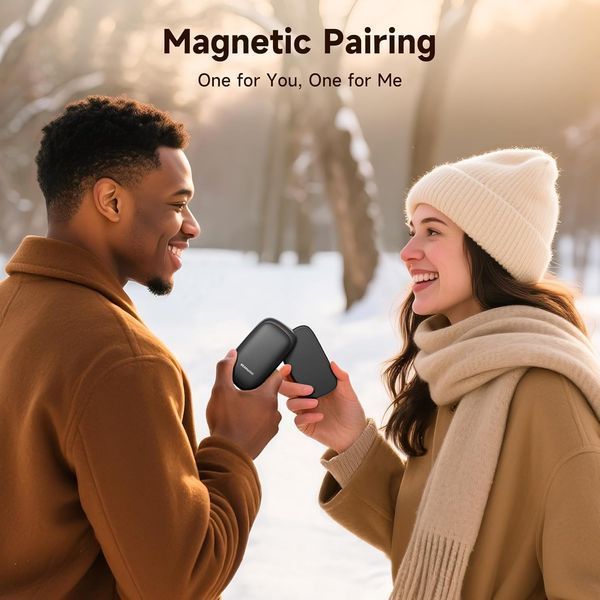 Акумуляторна грілка для рук Bearwind S31 Magnetic (набір 2 шт.) Black T3206 фото