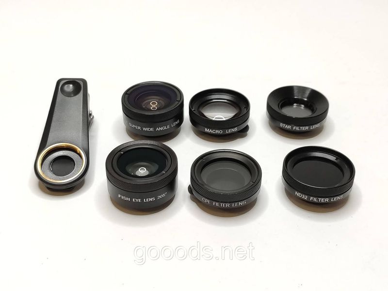 Набір з 6 лінз об'єктивів для камери смартфона APEXEL APL-DG6 0684 фото