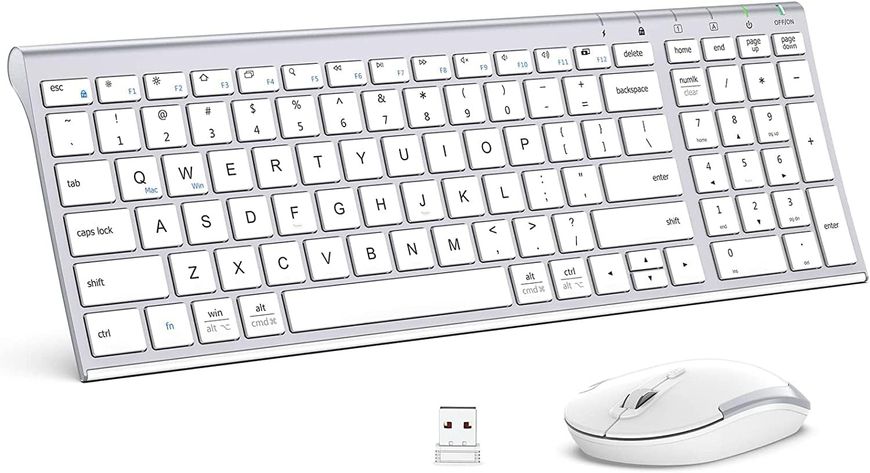 Комплект беспроводной клавиатуры и мыши iClever GK-03 – бесшумная, с пылевой пленкой, для Windows 0038 фото