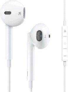Проводные наушники для телефона Qi Gxinr White T2356 фото