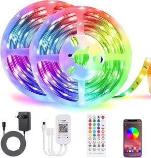 Светодиодная лента RGB ALED LIGHT 5050 (20 м) с Bluetooth и пультом ДУ T3005 фото