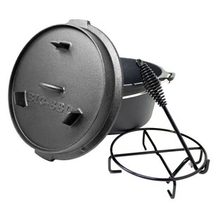 Чавунна каструля для барбекю Klarstein Guernsey Premium Dutch Oven S/4,5 кварт, 3,7л чорна (10038641) 10038641 фото