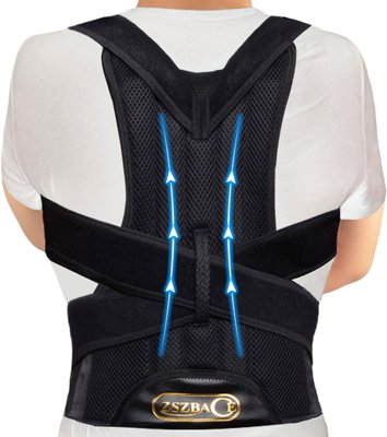 Пояс-коректор для підтримки спини для чоловіків і жінок розмір XL (100-115 см), чорний 0920-xl фото