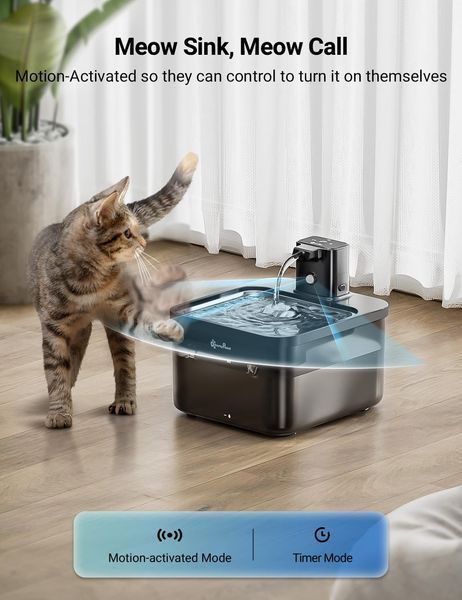 Бездротовий фонтан для котів  DownyPaws Cat Water Fountain 2,5 л T1694 фото