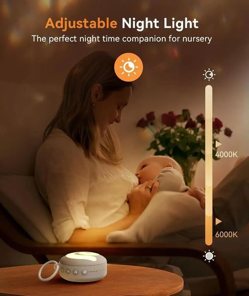 Генератор белого шума с колыбельными и ночниками Dreamegg Baby D11 T1002 фото
