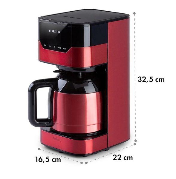 Капельная кофеварка Klarstein Arabica EasyTouch Control RED 800 Вт, красный (10035588) 10035588 фото