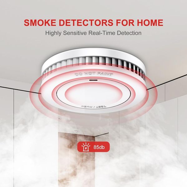Автономний детектор диму, пожежна сигналізація XINDUM 85 дБ, 1600 мАг 1294 фото